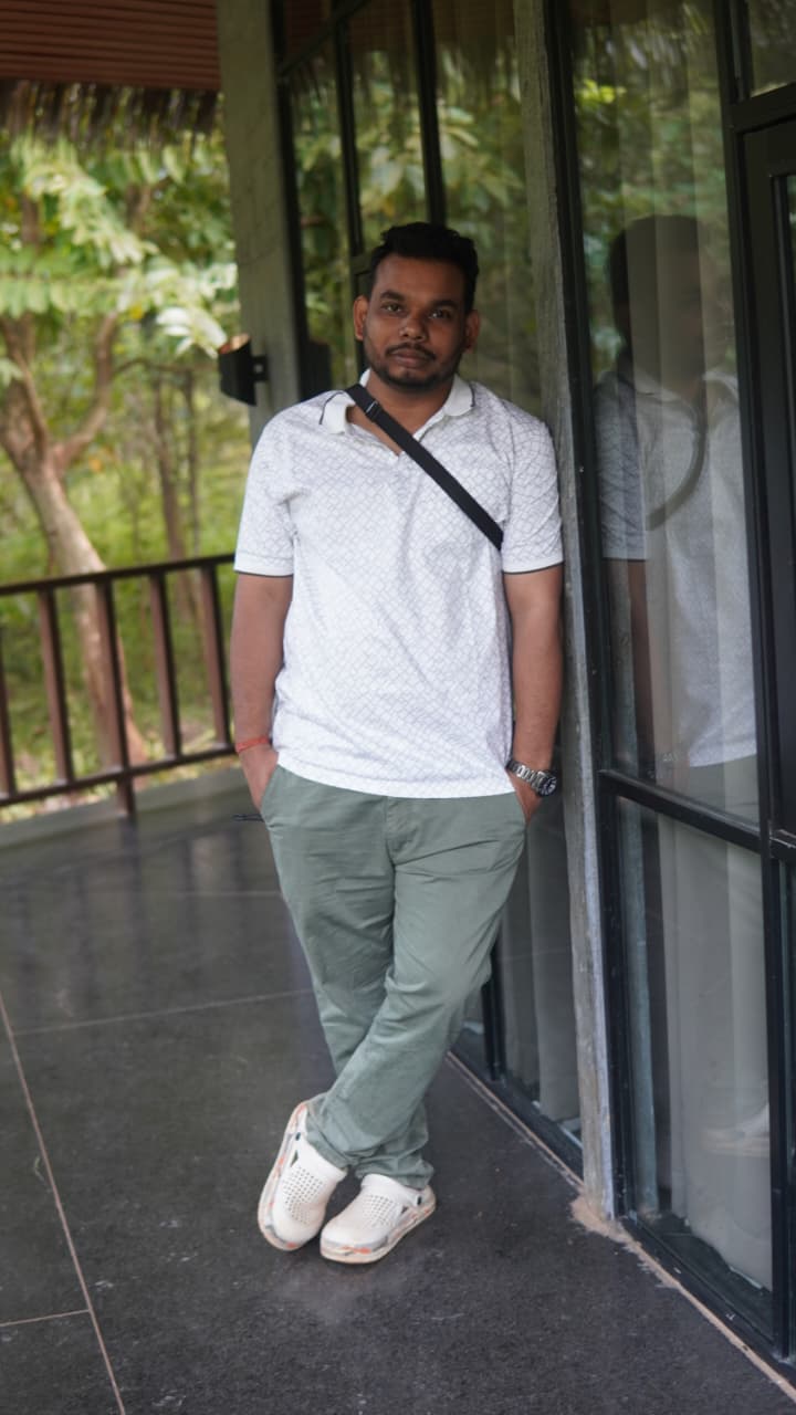 Rakesh at the Interpretation Centre, Anandabana