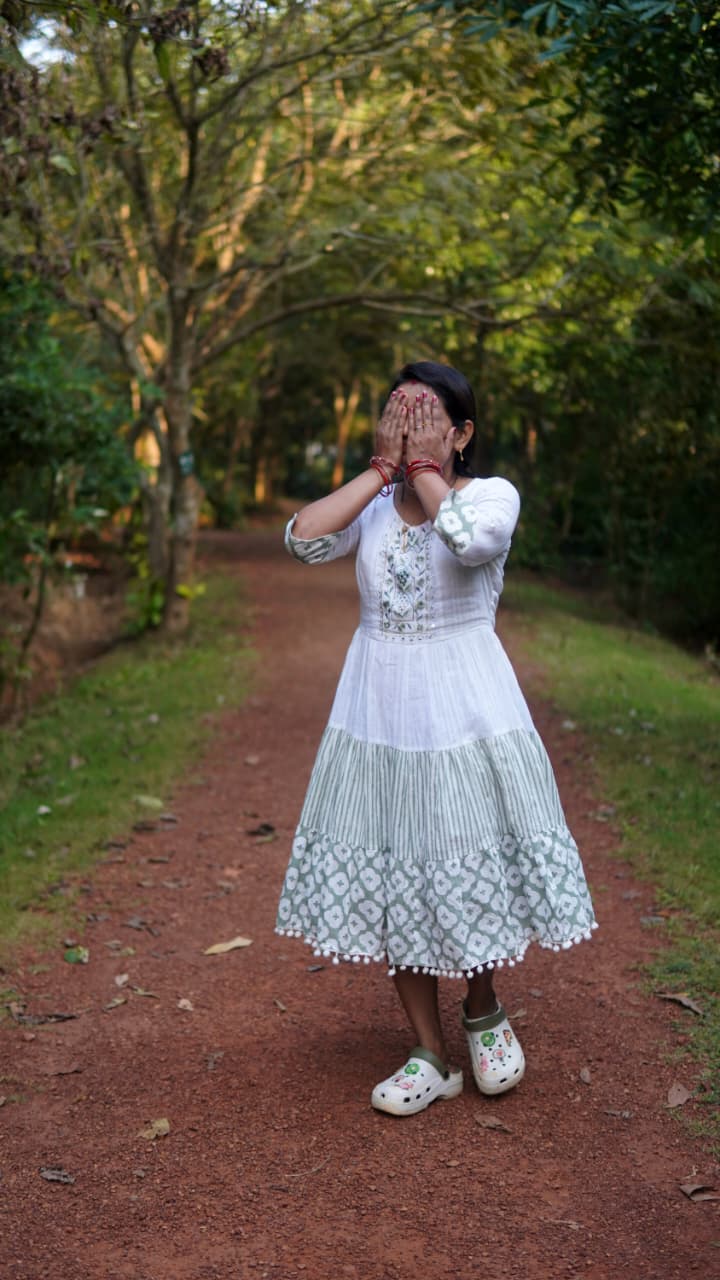 Rasmita wandering through the trails of Anandabana