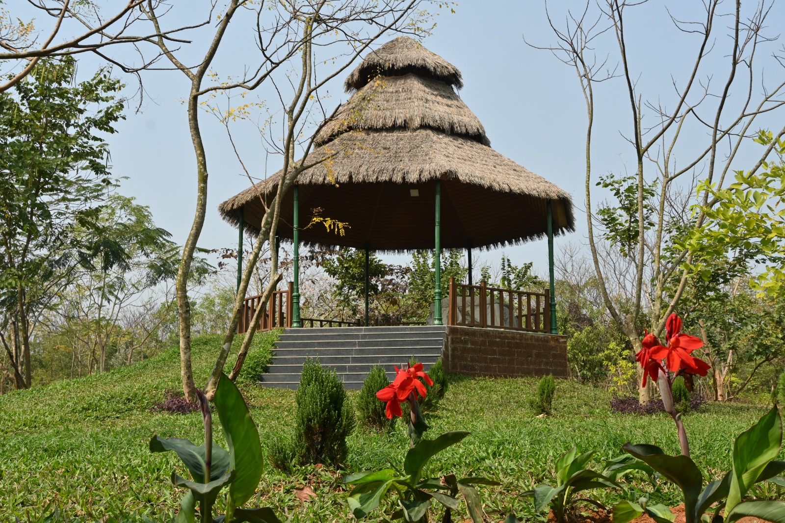 Another shelter tucked among the trees at Anandabana