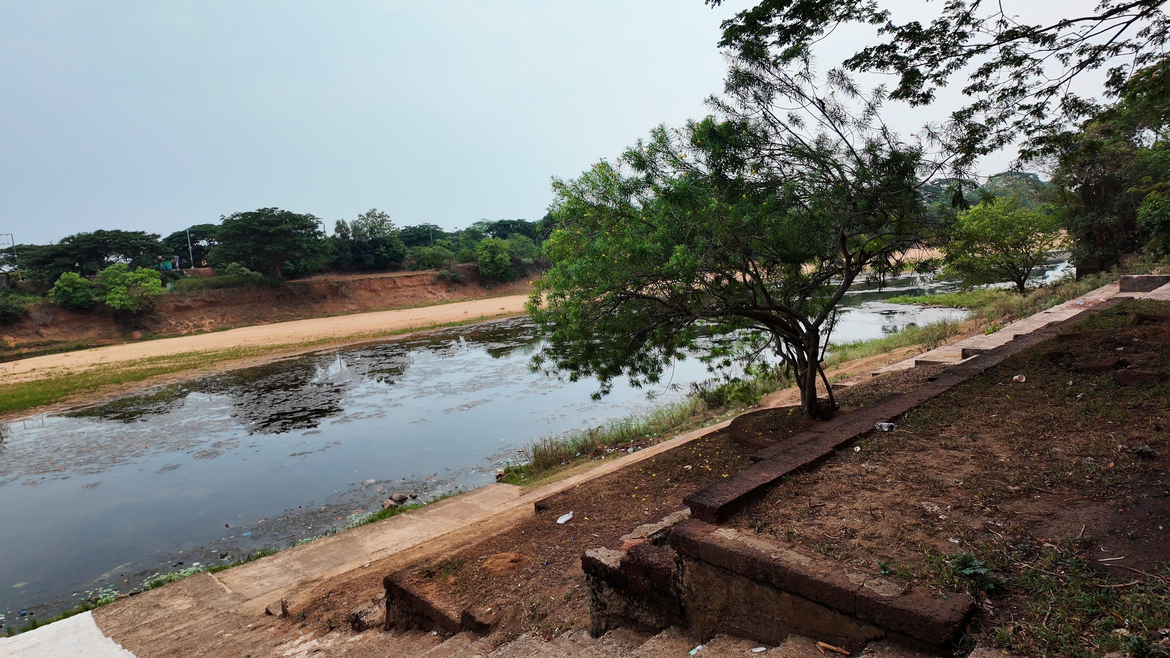 The Daya River flowing below Dhauli hill