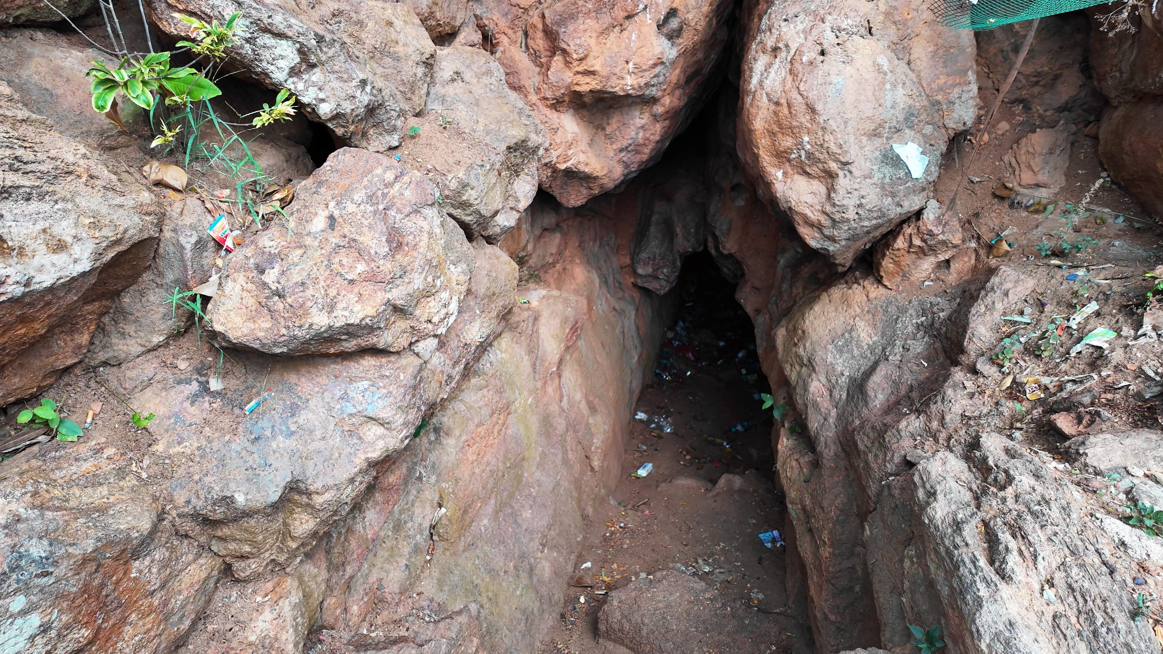 The barricaded entrance to the secret tunnel behind Dhableshwar Temple, said to run to Khandagiri