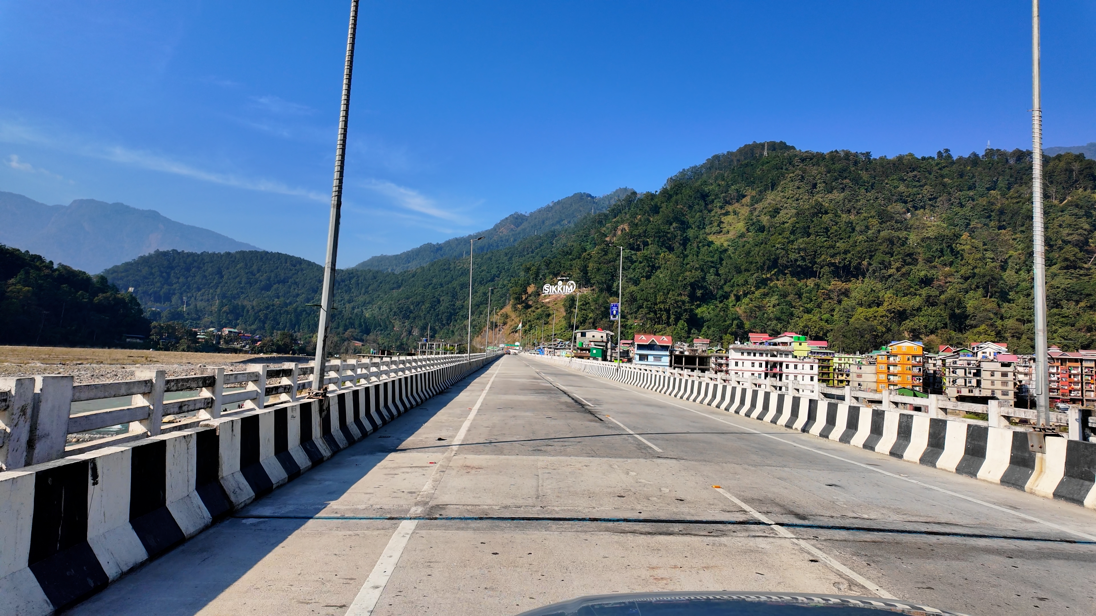 Bridge marking the Sikkim border crossing