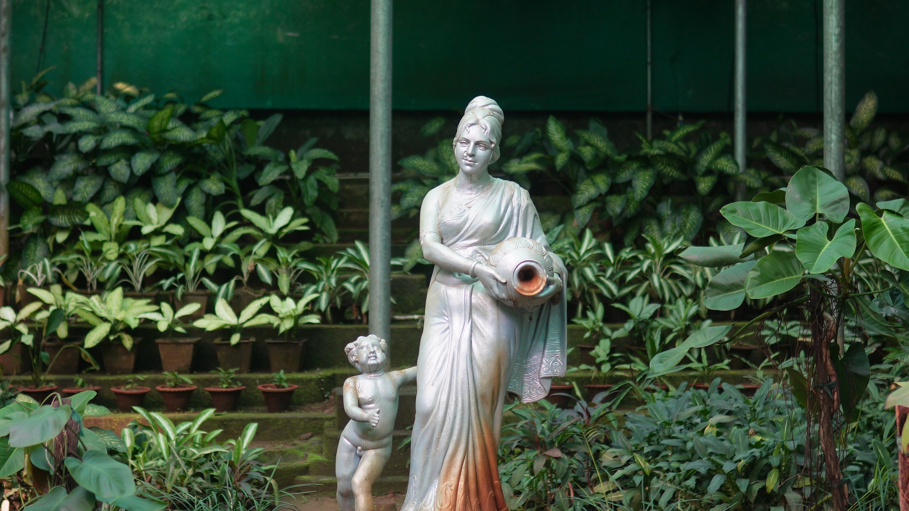 Statue near the entrance of the Green House