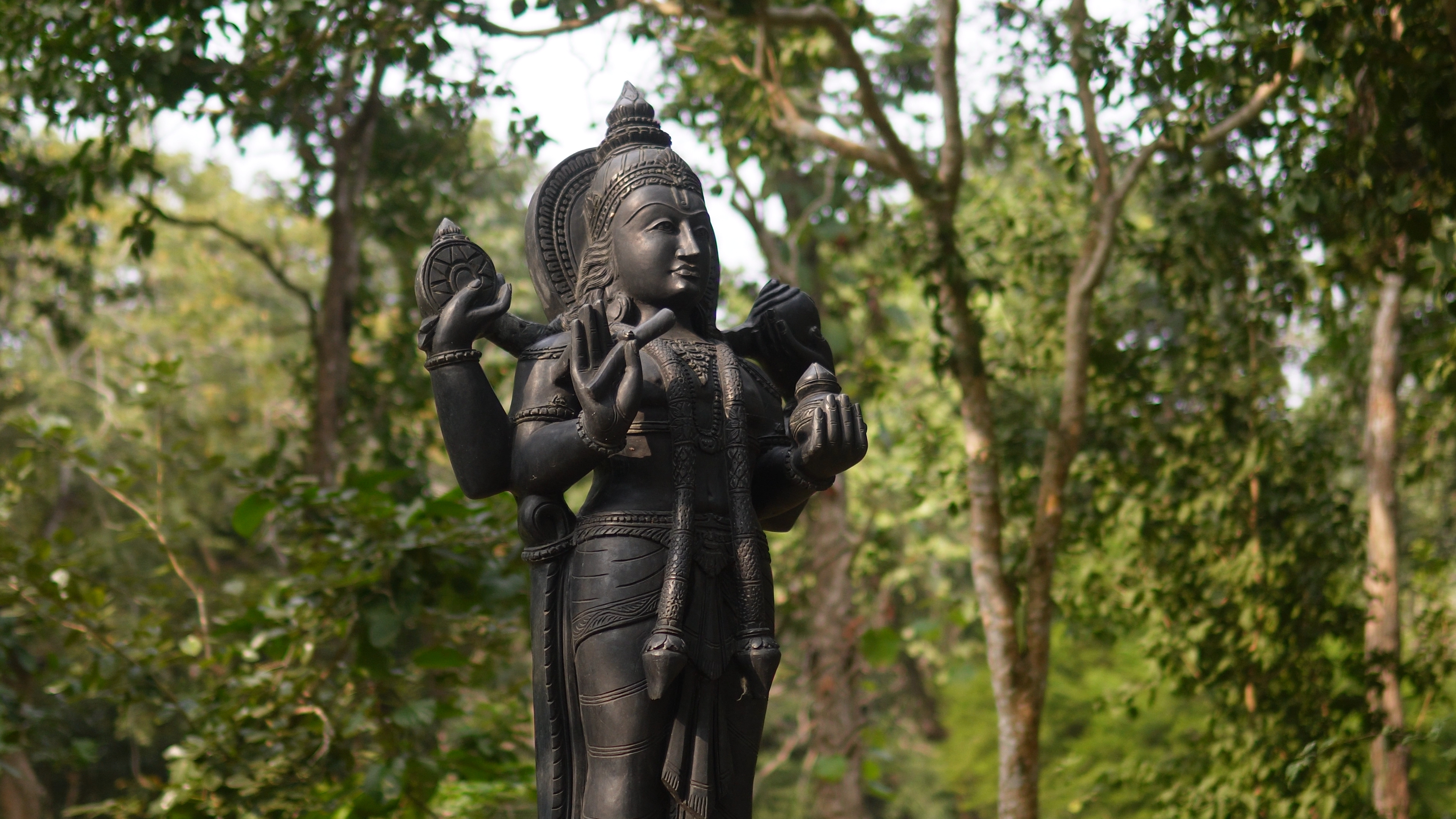 Statue of Lord Vishnu at the Medicinal Garden