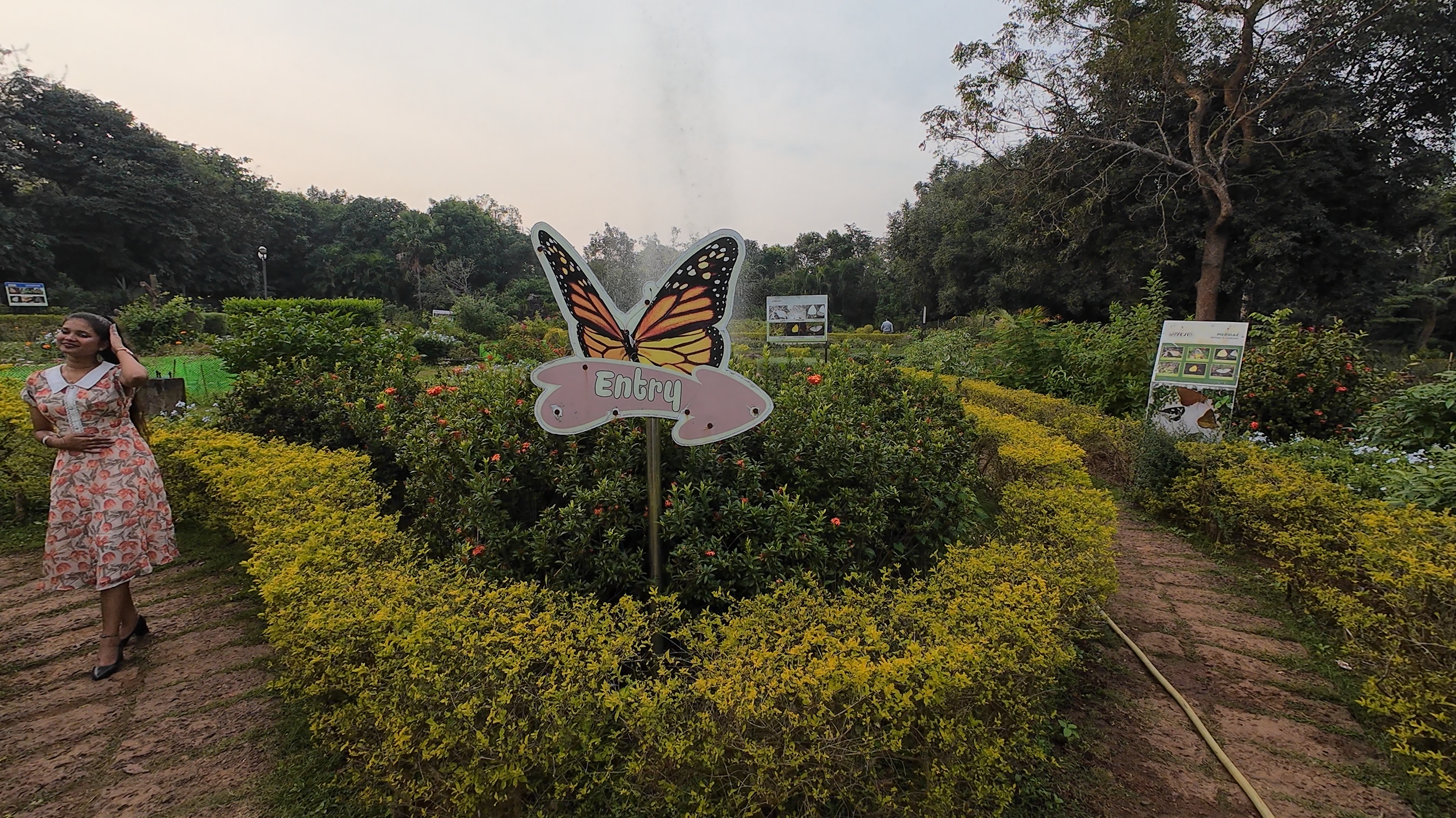 Fountains and pathways at the Butterfly Garden